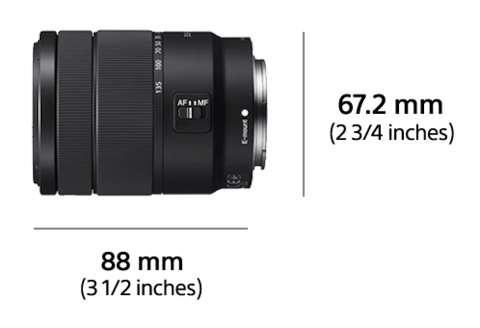 Lente de montagem tipo E APS-C 18-135 mm F3.5-5.6 OSS | SEL18135