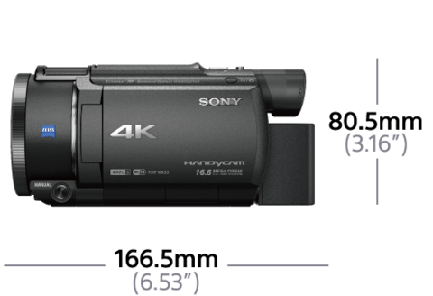 Handycam® AX53 4K com sensor Exmor R™ CMOS | FDR-AX53 | Sony Brazil