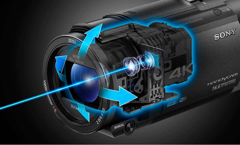 Handycam® AX53 4K com sensor Exmor R™ CMOS | FDR-AX53 | Sony Brazil