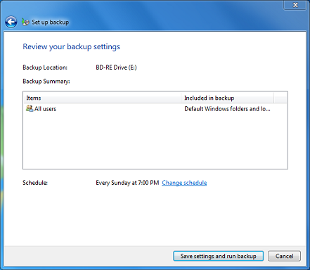 Revisar suas configuraÇões de backup